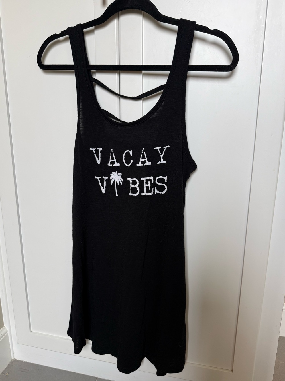 Vacay Vibes Black Swim Cover-Up Dress
